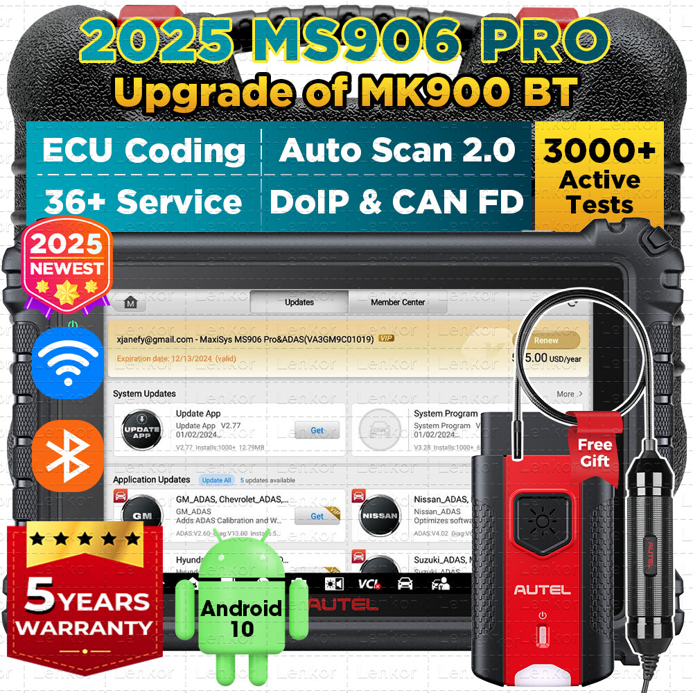 2025 Autel MaxiSys MS906 Pro Full System Diagnostic Scanner with C0ding