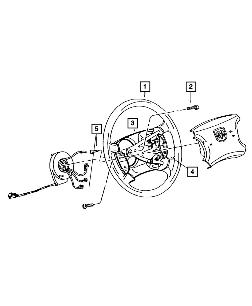 Genuine Mopar Steering Wheel Back Cover 1FM371DVAA