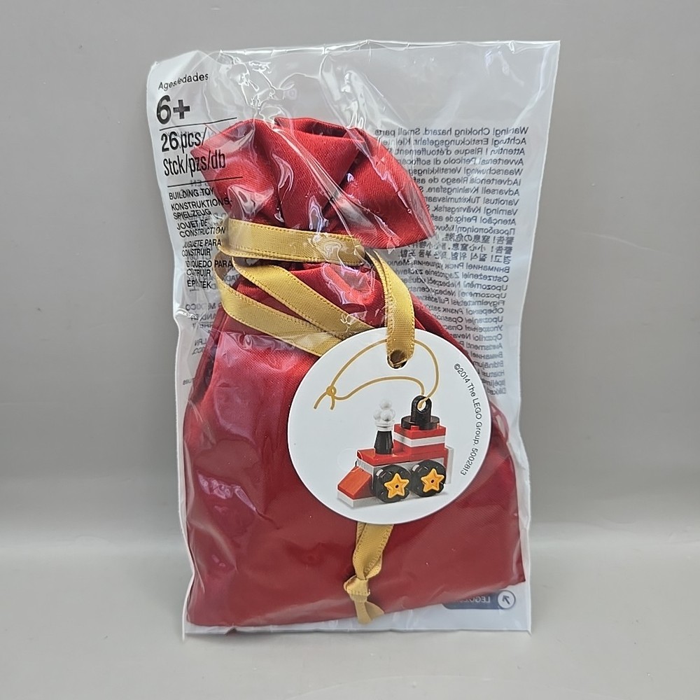 2014 Lego Christmas Toy Train Buildable Ornament #6079532 In Pouch