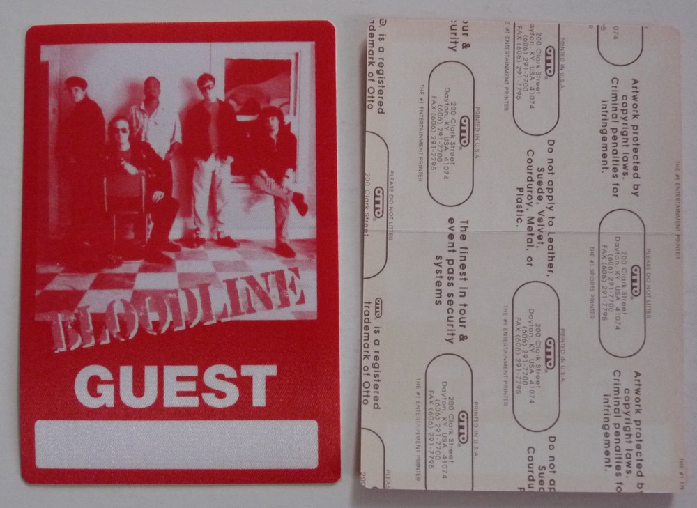 Bloodline Joe Bonamassa RARE Red Guest Backstage Concert Tour Pass D1