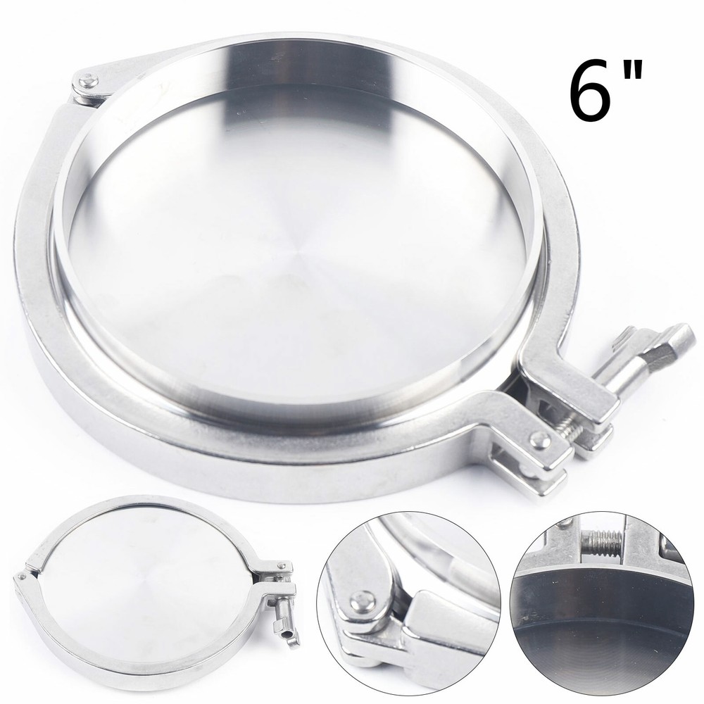 6 Inch Tri Clamp Weld Ferrule + End Cap + Clamp + Gasket Kit 304 Stainless Steel