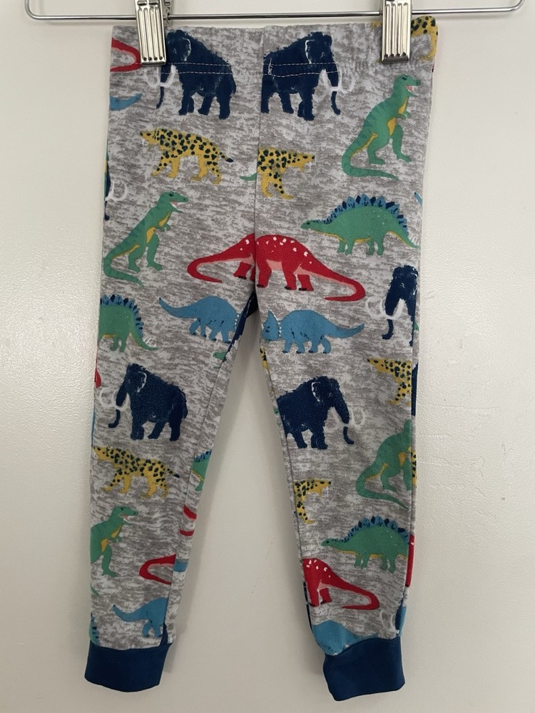 Baby Boys Colorful Dinosaurs Polyester Elastic Waist Pull On PJ Pants Gray 18M