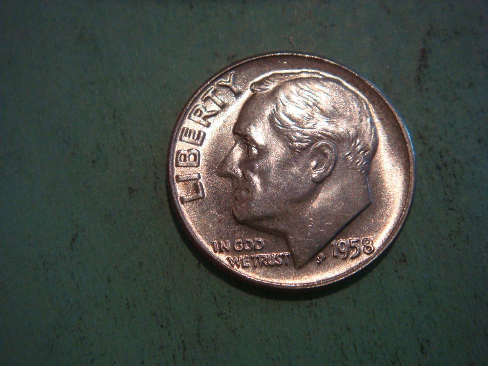 1958 P Roosevelt Dime Key Date Silver - UNC random photo yours will be nice