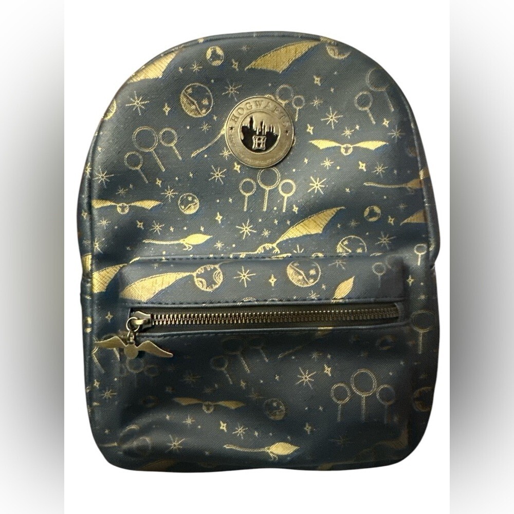 Harry Potter Navy Gold Quidditch Themed Mini Backpack for Fans
