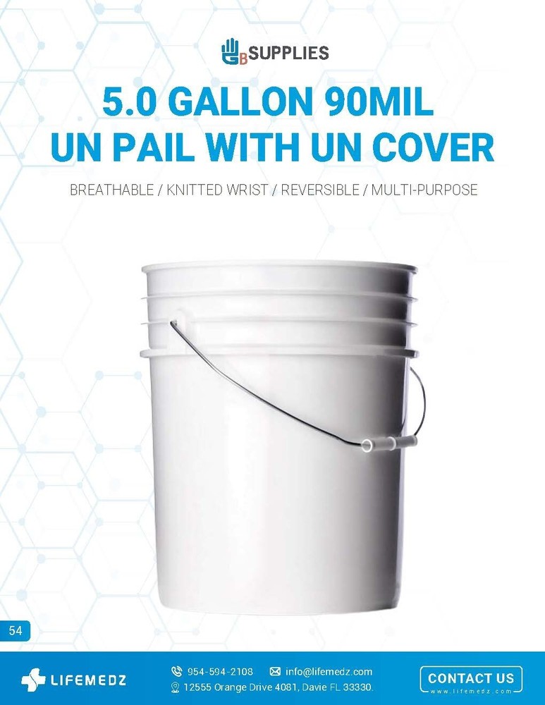 3-Pack 5 Gallon Plastic Buckets with Lids – Heavy Duty UN Rated Food Grade Pails