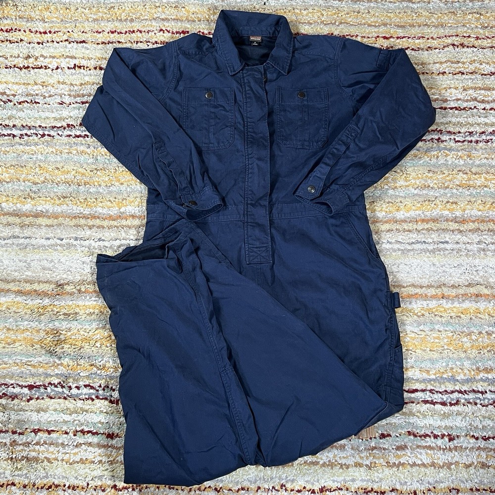 Patagonia Iron Forge Hemp Canvas Carpenter Coveralls Indigo Blue Men’s Size XL
