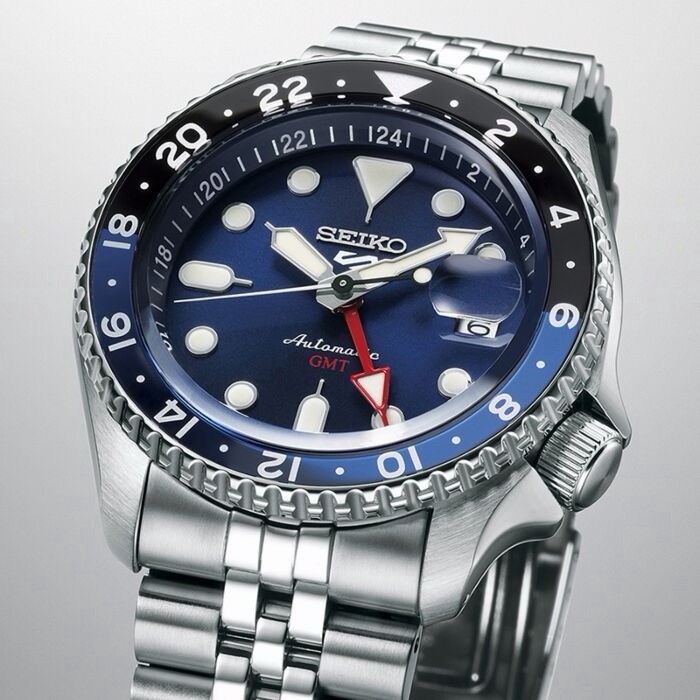 Seiko 5 Sports GMT  Blue Men's Watch Automatic Full Set - SSK003