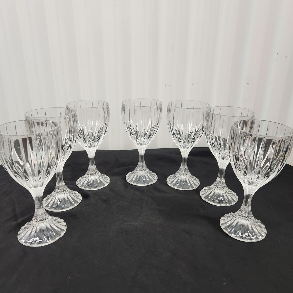 Mikasa Park Lane Crystal Glass Goblets 6.75in Ribbed You Pick Quantity Read