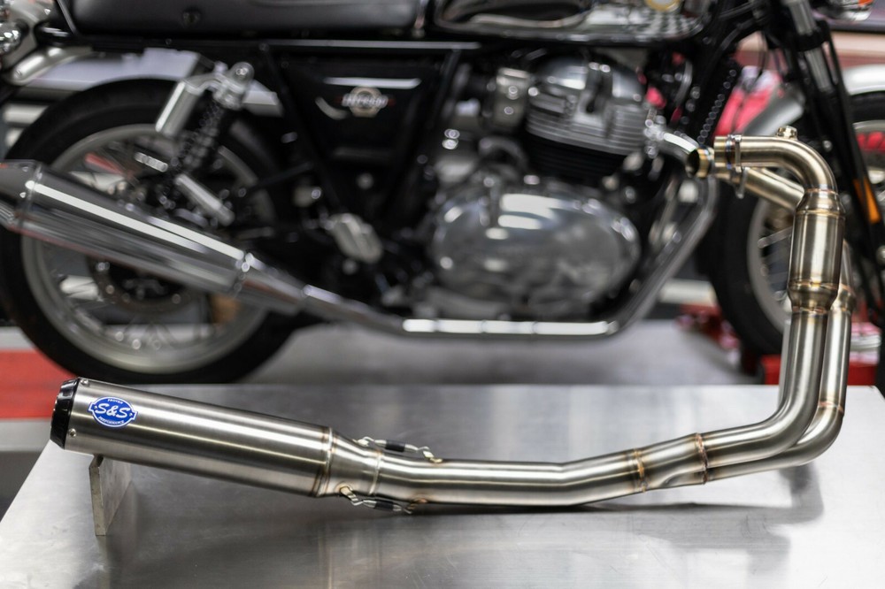 S&S 2 into 1 Exhaust System Fits Royal Enfield Continental GT650 50 State Street