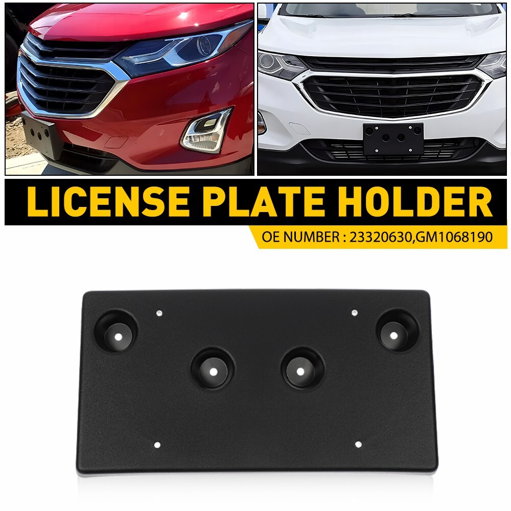 18-21 Chevy Equinox Front Bumper License Plate Bracket 23320630