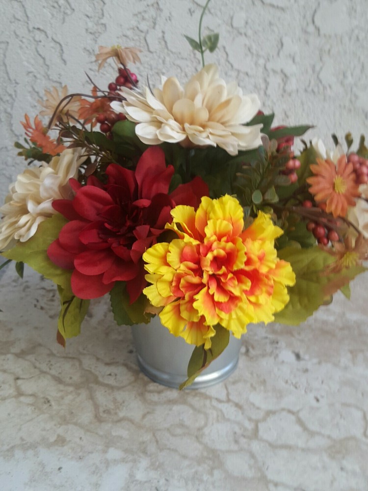 Beautiful Autumn Floral  Centerpiece Fall Thanksgiving Table Arrangement