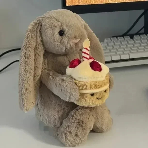 Jellycat Cute Bashful Beige Bunny Birthday Bunny Soft Stuffed Toys Doll Gift