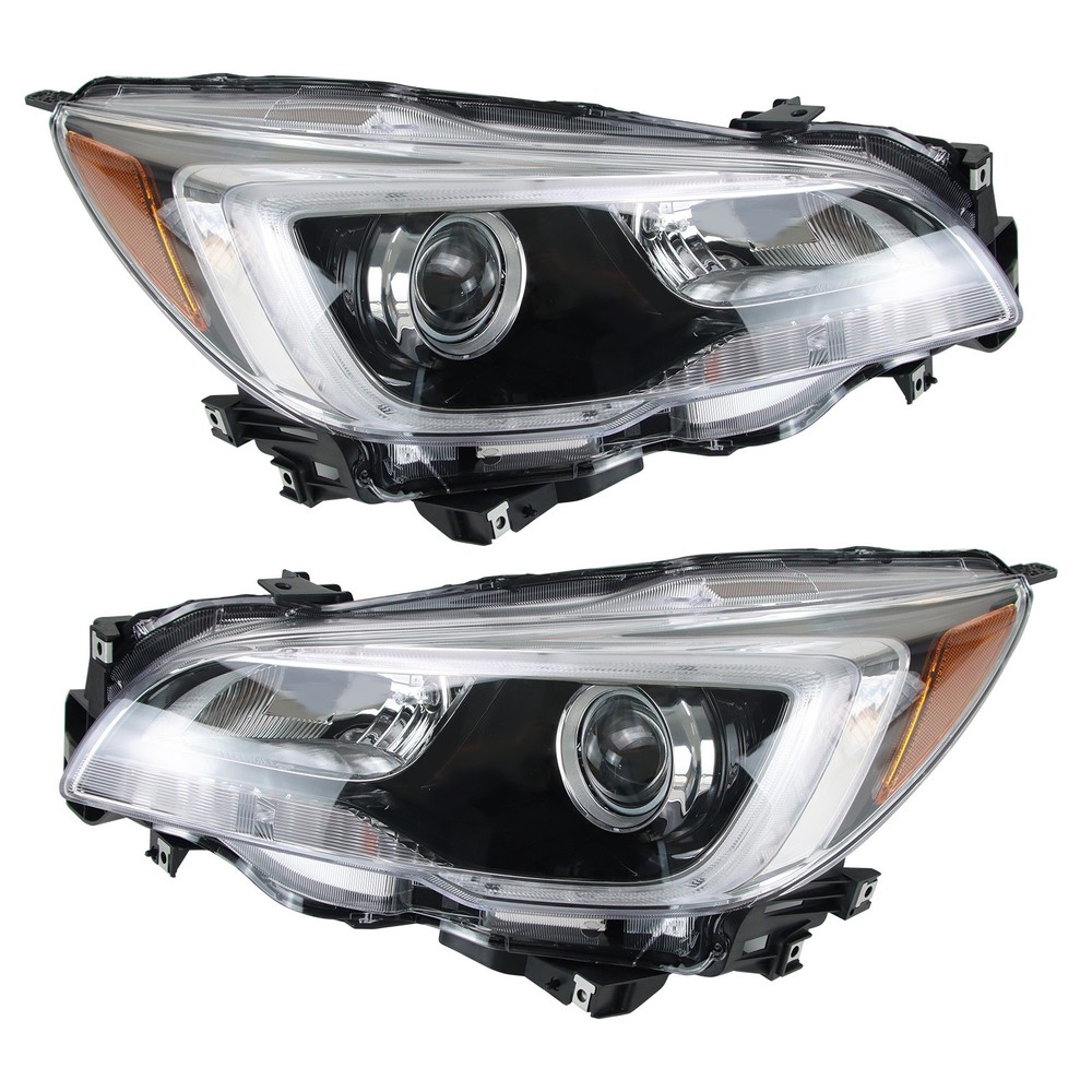1*Pair Left Right Headlight Assembly for 15-17 Subaru Legacy/Outback Headlamps