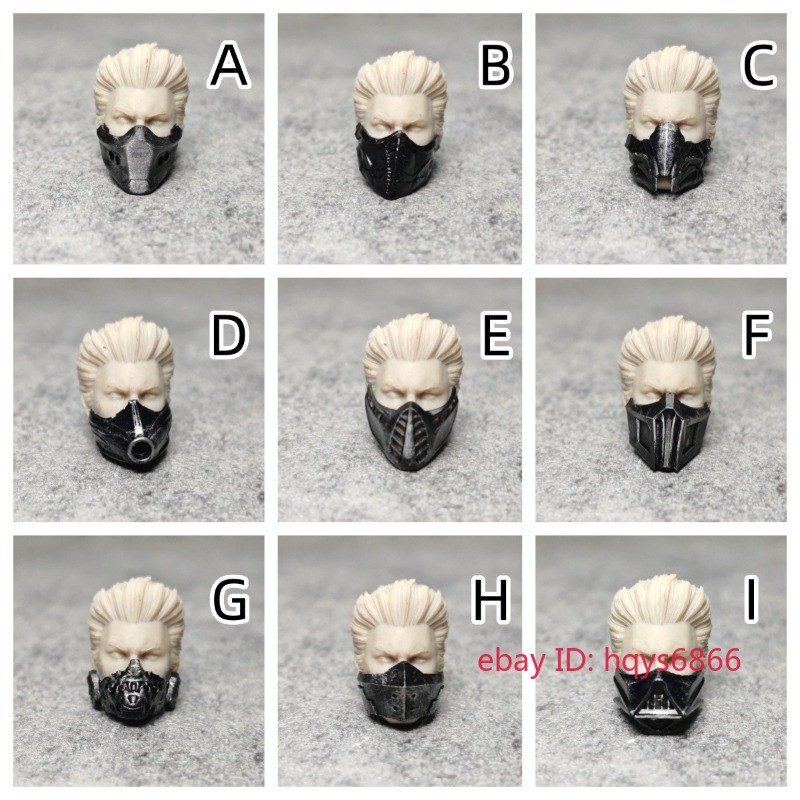 1/12 Scale Male Soldier Accessories Punk Mask Model for 6'' Action Figure