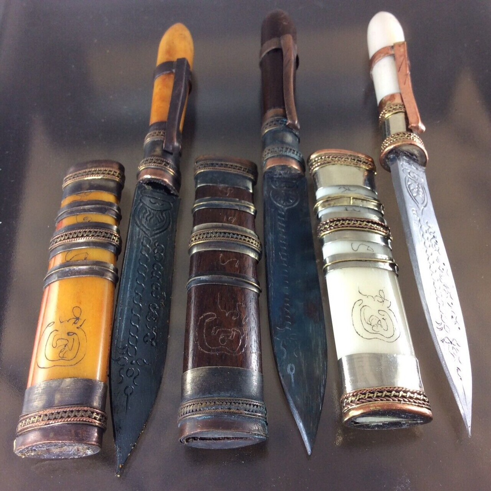 3 Magic Knife LP Derm OCCULT Yantra Pendant POWER Dagger Thai Amulet PROTECTION