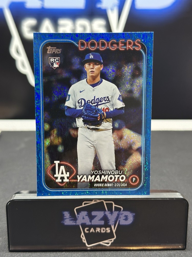 2024 Topps Update Series Yoshinobu Yamamoto Blue Foil /999 Rookie Debut #US149