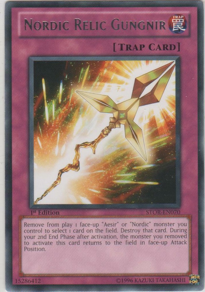 Nordic Relic Gungnir - STOR-EN070 - Rare - 1st Edition x3 - Lightly Played