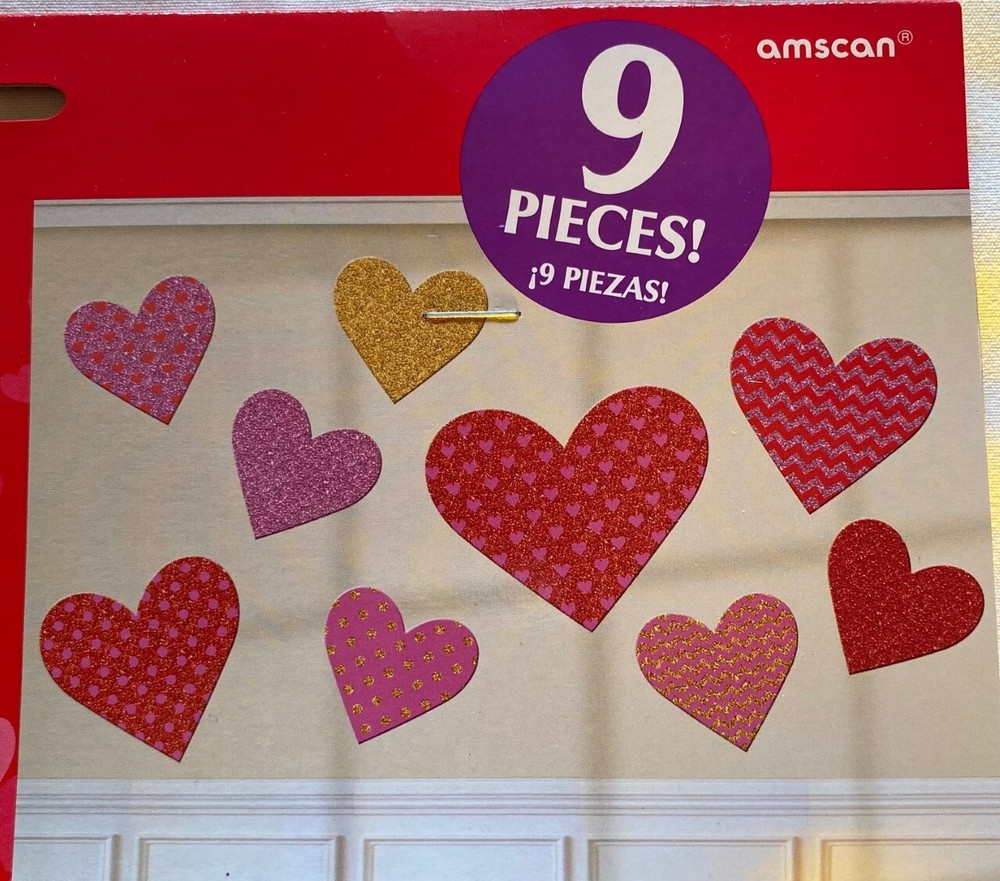 Valentines Heart Decorations Wall Window Cutout Card Hearts CHEAP CLEARANCE SALE-image