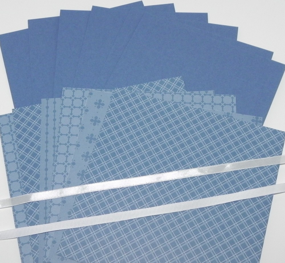 MISTY MOONLIGHT IN COLOR 6X6 DESIGNER PAPER A2 CARDSTOCK RIBBON STAMPIN UP