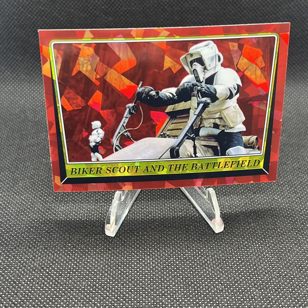 2023 Topps Chrome Sapphire Star Wars Biker Scout And The Battlefield #97