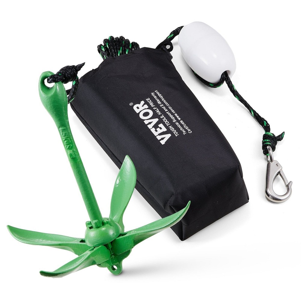 VEVOR Kayak Anchor Kit, 3.5 lb Paddle Board Anchor Kit with 26.2 ft/8 m Rope and