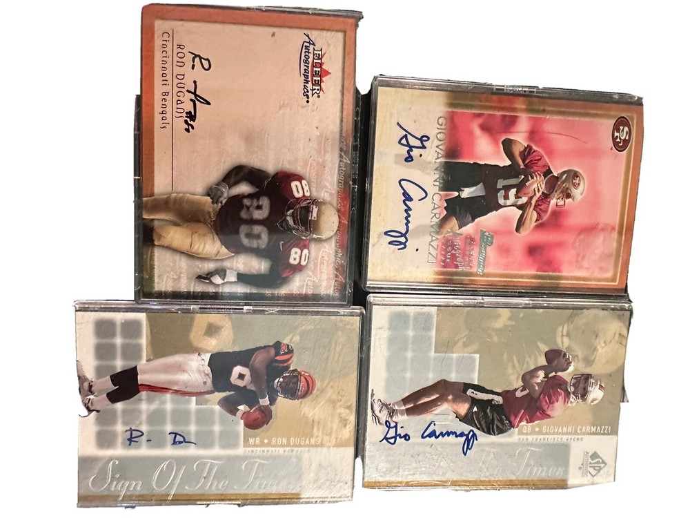 16 Football Cards Autos Factory Certified! See Players List And Pics For Name EX