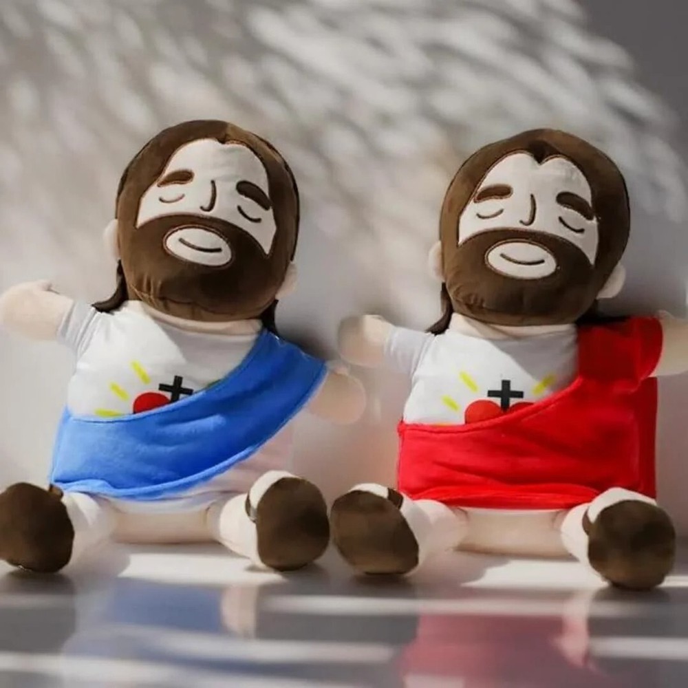 Breathing Jesus Plush Toy for Kids/Friends Soothing Jesus Plushies Stuffed