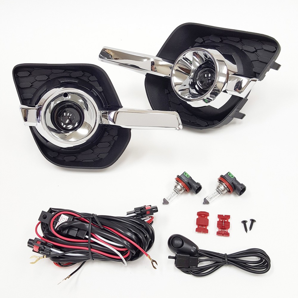 Projector Fog Lights For 2010-2015 Chevy Equinox Bezel Wires Bulb 20847185 Pair