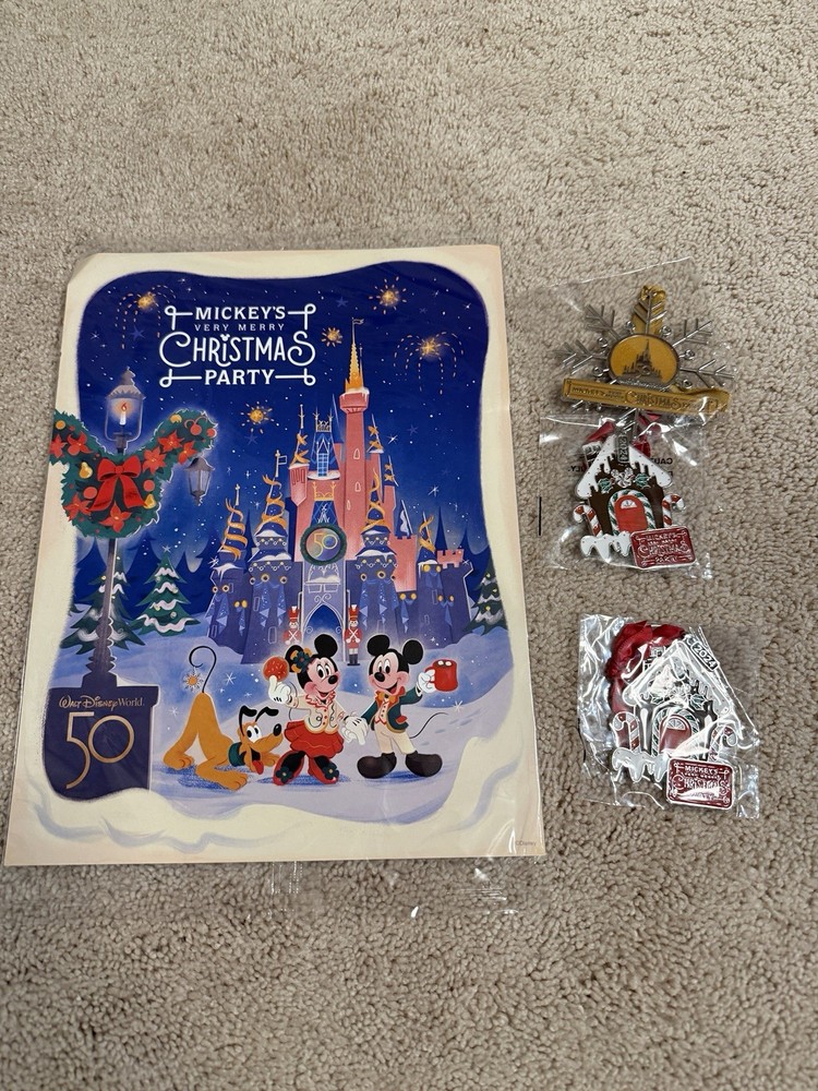 2022 2024 Walt Disney World Mickey’s Very Merry Christmas Party Ornaments + Art