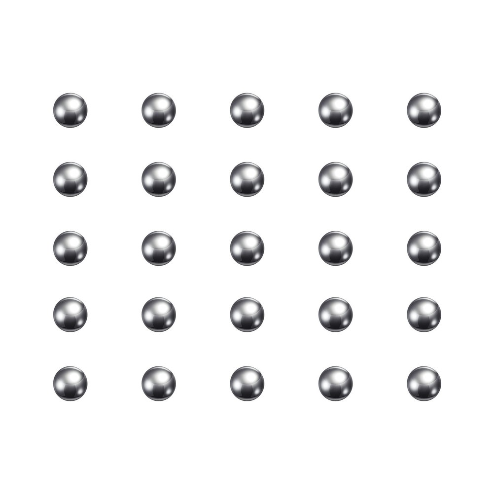 300pcs Precision Balls 2.5mm Diameter G10 Chrome Steel Ball for Bearings, Silver