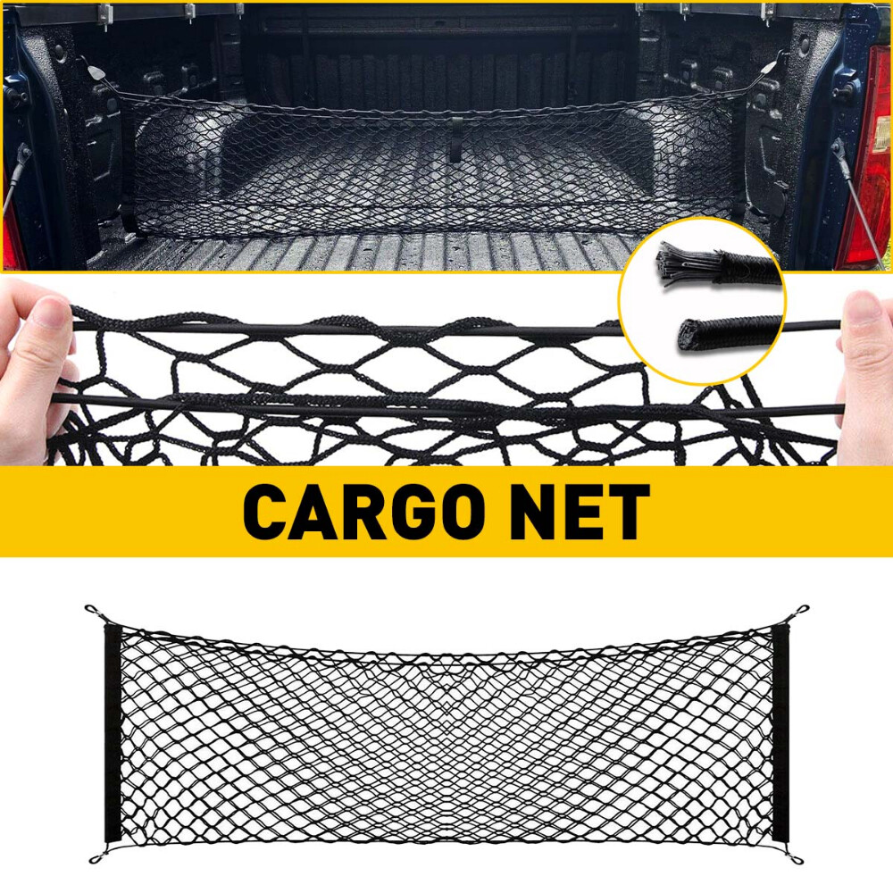 Rear Trunk Style Envelope Cargo Net for CHEVY SILVERADO GMC SIERRA 2013-2022 New