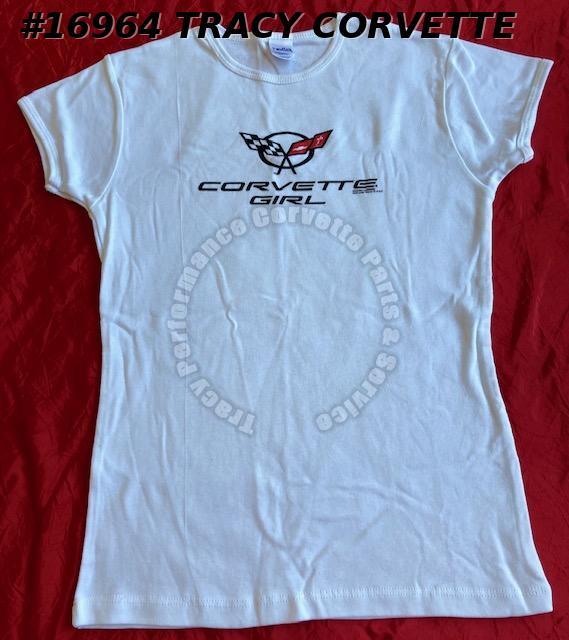 X-Large Juniors 1997-2004 C5 Corvette Girl White T-Shirt *Clearance*