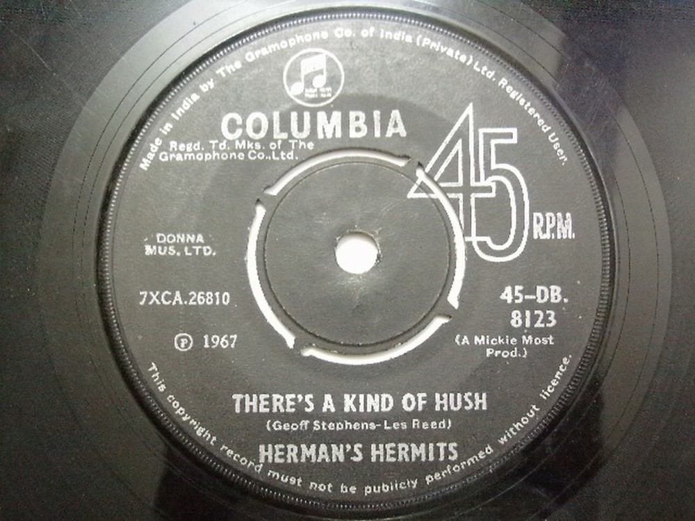 HERMANS HERMITS 45 DB 8123  BLACK RARE SINGLE 7
