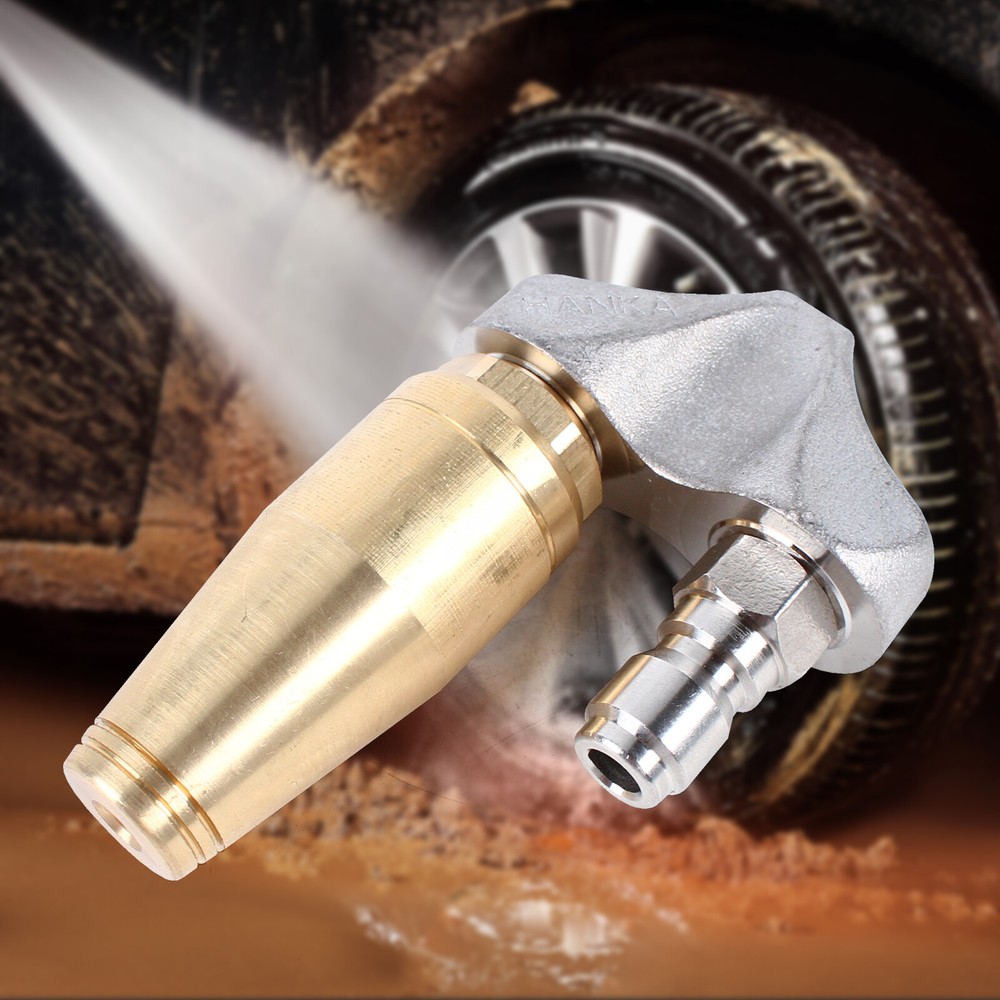 3Kpsi 3/8'' Cleaning Reverse Turbo Sewer Drain Jetter Nozzle For Pressure Washer