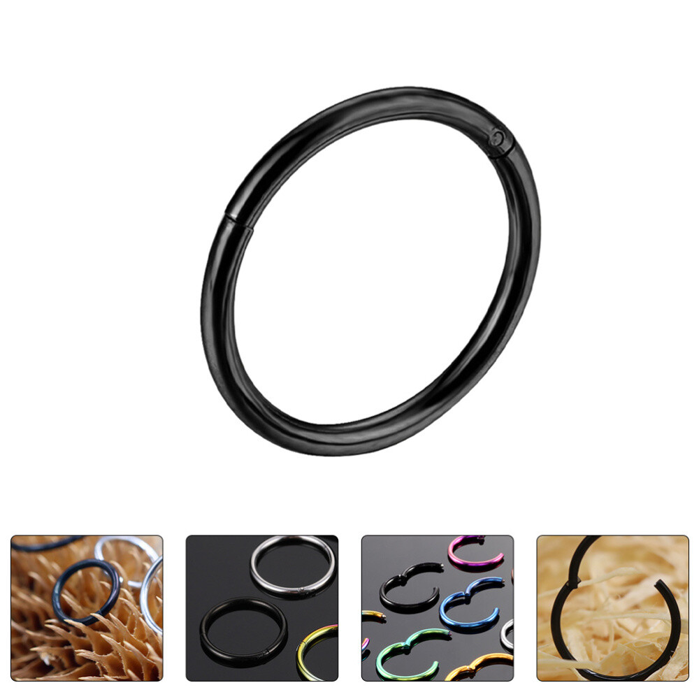 Hoops Nose Ring Stud Decorative Titanium Steel Earring Man Miss