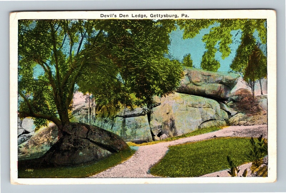 Gettysburg PA-Pennsylvania, Devil's Den Ledge Natural Landmark Vintage Postcard