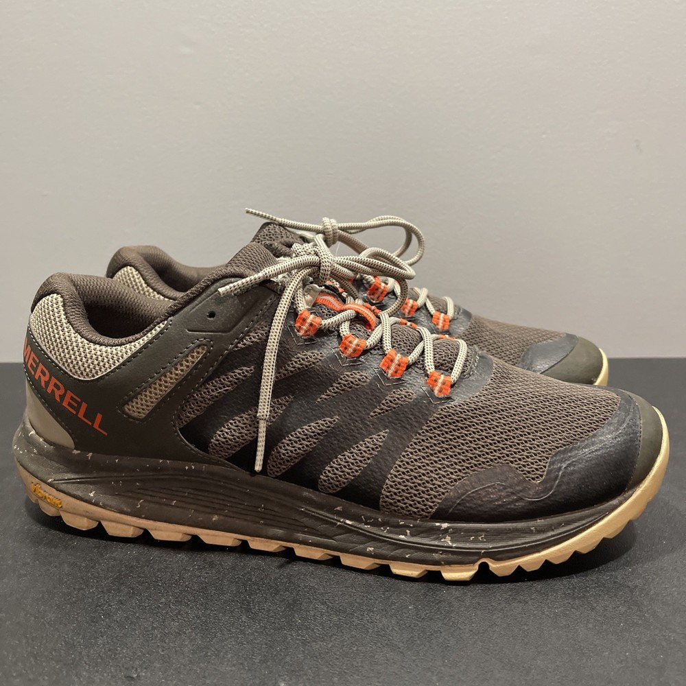 Merrell Nova 2 Shoes Mens 10.5 Hiking Trail Running Hiking Gray Vibram Sneakers