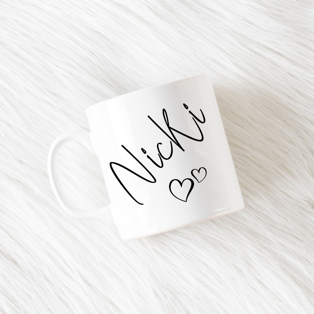 Personalised Mug Bridesmaid Gift Mug Gift Gift For Her Gift For Him Hearts