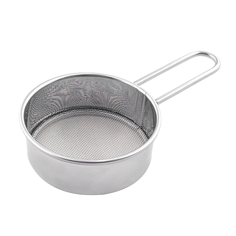 Hand-Held Stainless Steel Fine Mesh Flour Sieve for Kitchen Use