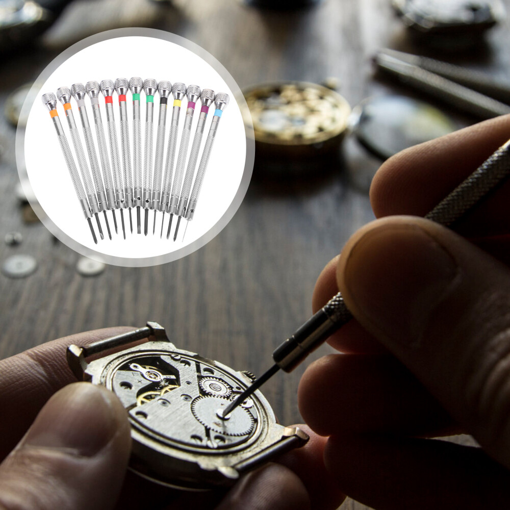 13 Pcs Watch Pins Replacement Kit Glasses Repair Screwdriver Watches Work