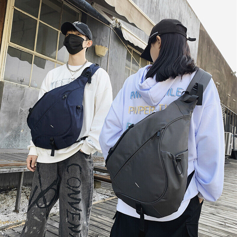Men & Women Sporty Travel Sling Bag – Crossbody Chest Backpack