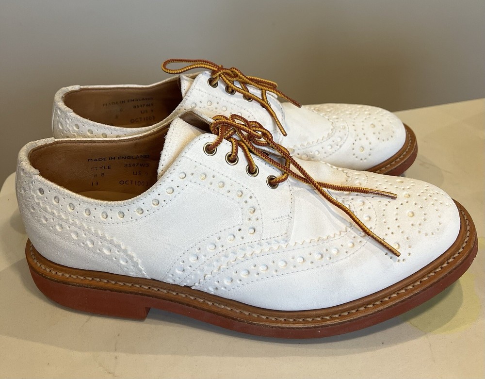 MARK MCNAIRY Mens Leather & Suede Shoes US 9 Handcrafted in England