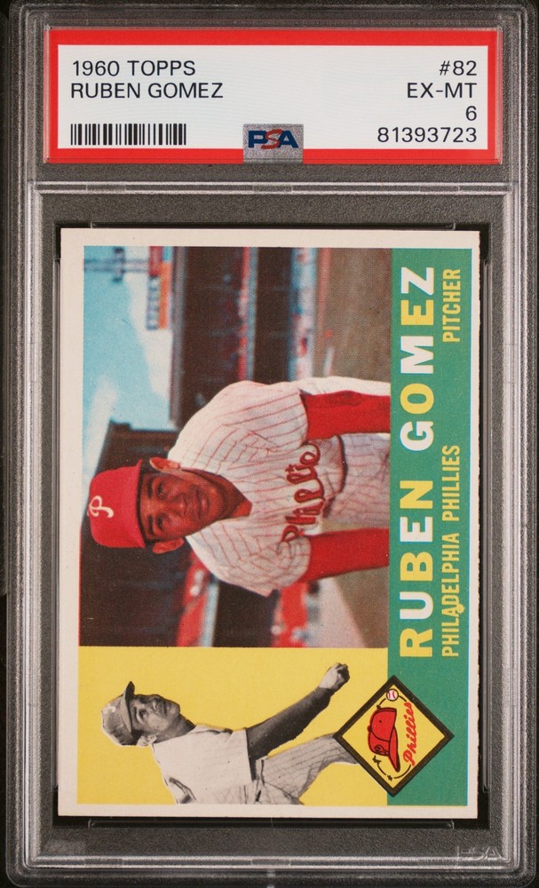 1960 Topps Ruben Gomez #82 Baseball Card Vintage MLB