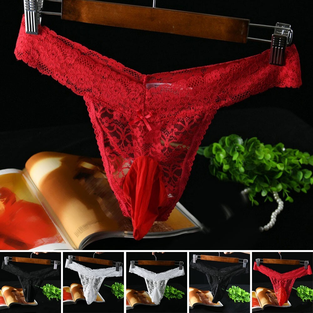 Men's Lingerie Underwear Underpants Briefs Panties Sexy T-Back Fashion