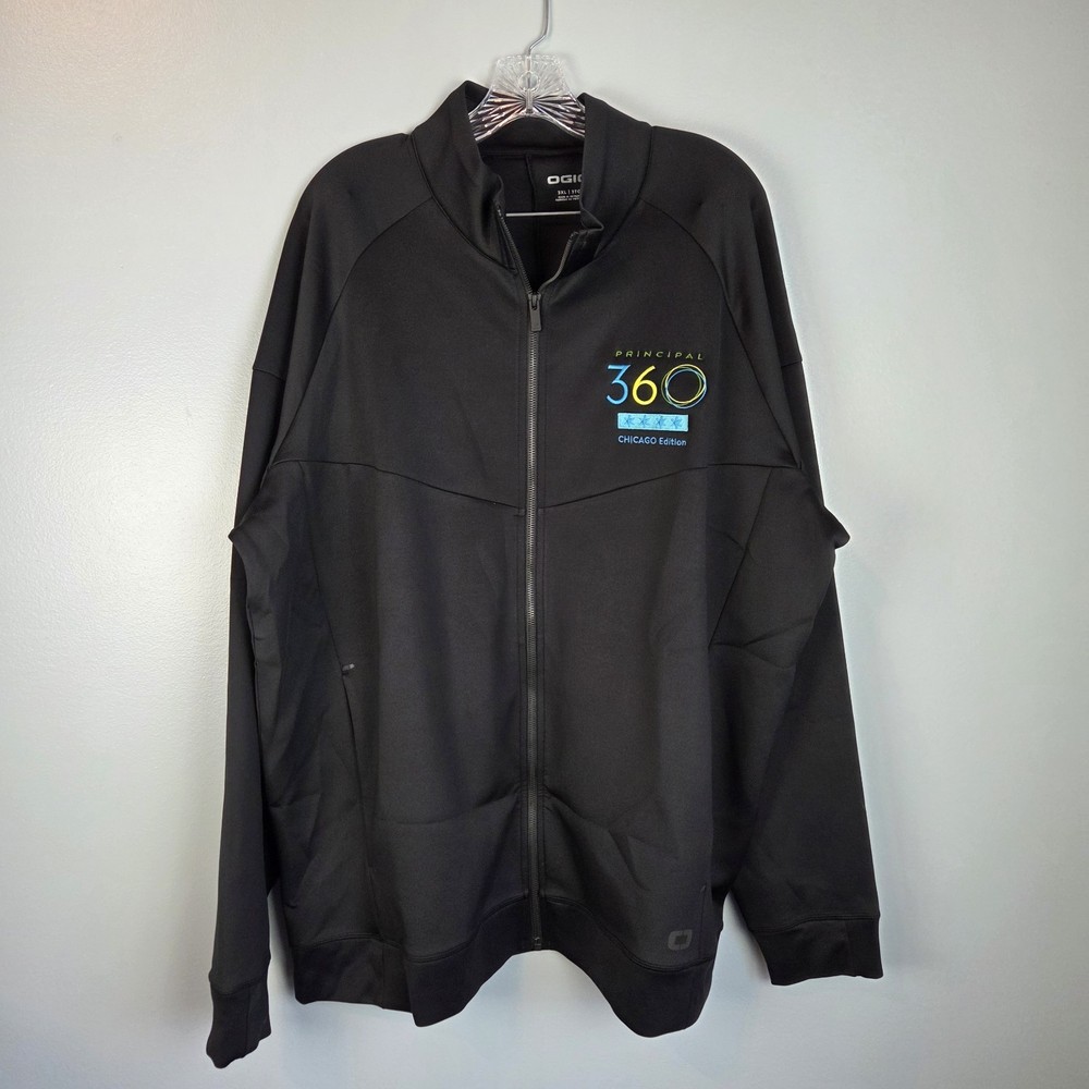 OGIO Endurance Black Full Zip Soft Shell Long Sleeve Jacket Embroidered 3XL NWOT