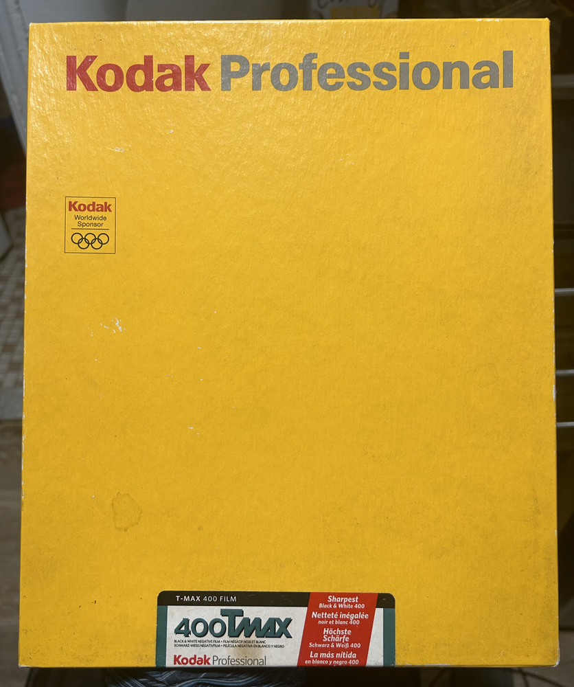 Kodak Professional 400TMax 8x10 B&W film, 10 sheets, Dated 05/2010