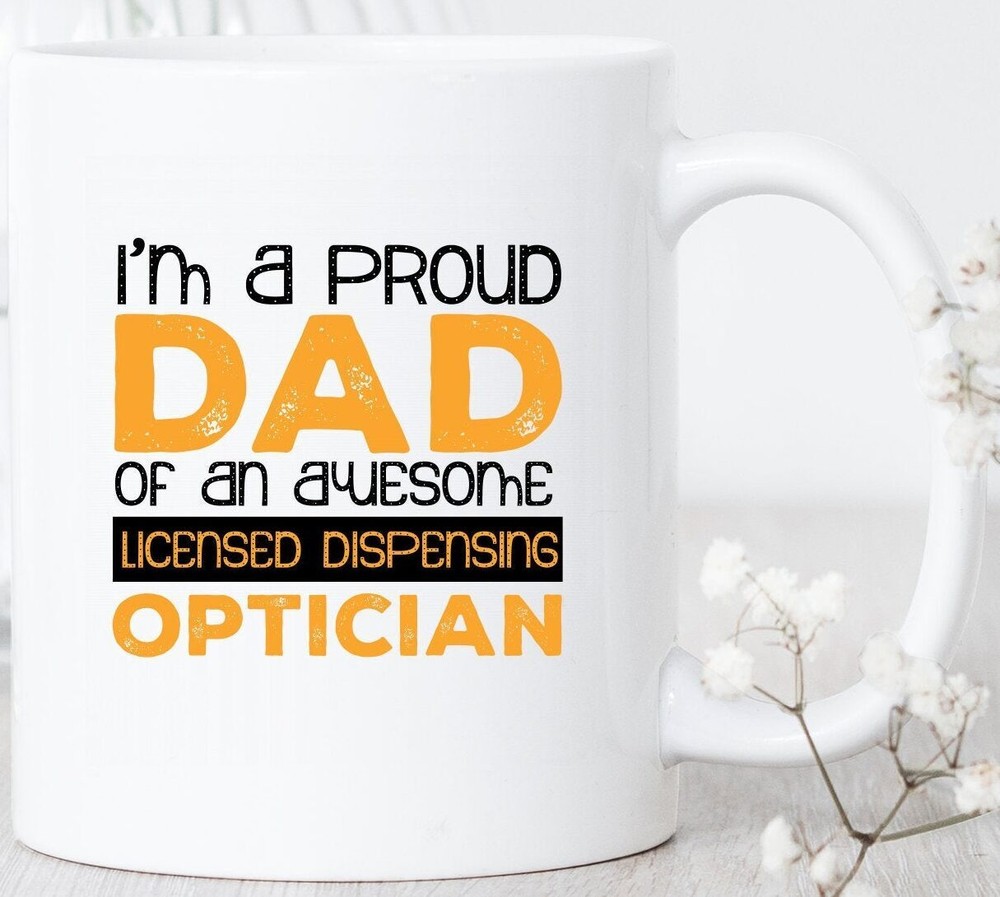 Custom Licensed Dispensing Optician Dad Mug Gift for Optometrists