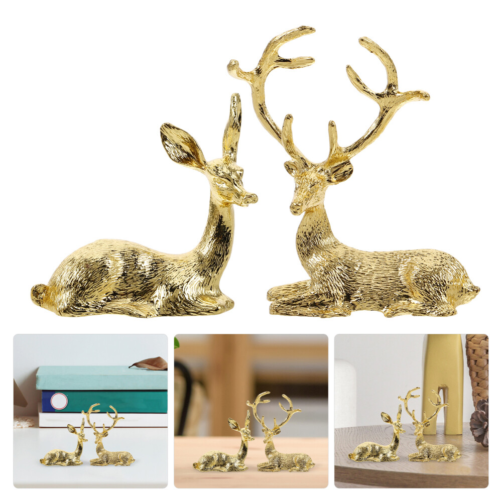 2Pcs Home Decor Table Decor Reindeer Christmas Decor Modern Hall