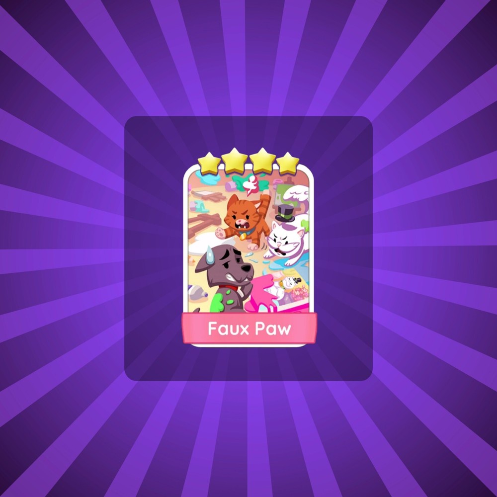 Faux Paw - Mono Go 4 Stars Sticker ⚡ Artful Tales Album ⚡ Fast Delivery