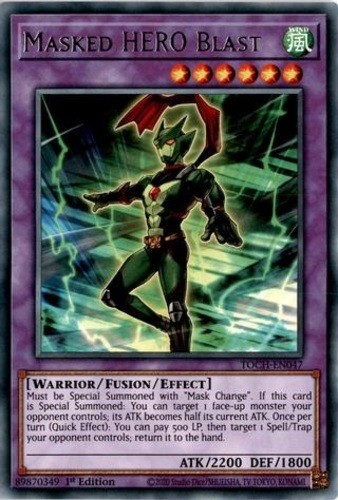 Masked HERO Blast TOCH-EN047 1st Edition Rare Near Mint TCG Card